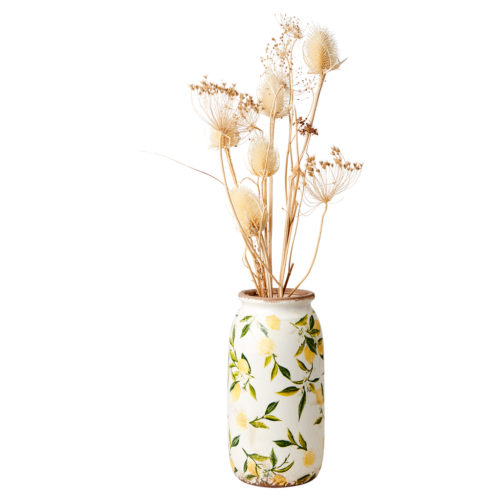 LEMONA Urna S, Vit/grön/gul