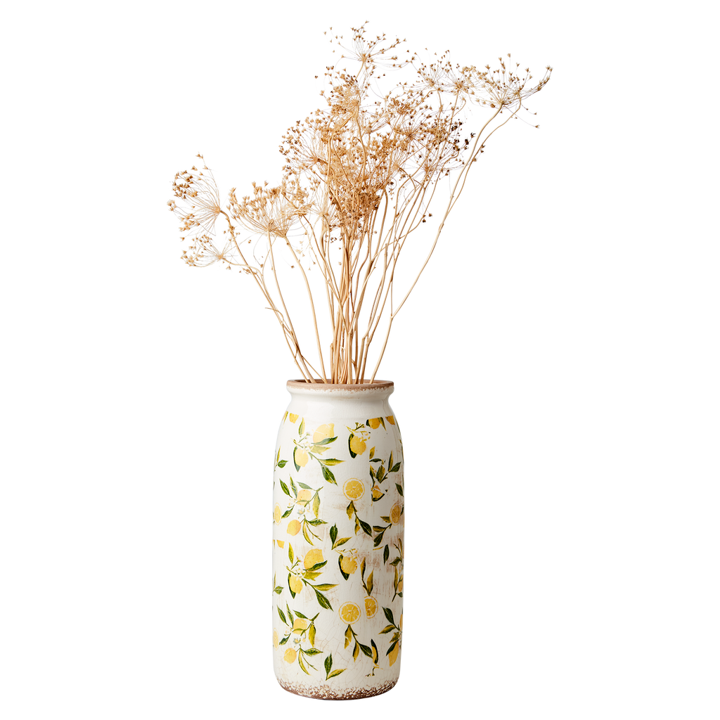 LEMONA Urna L, Vit/grön/gul