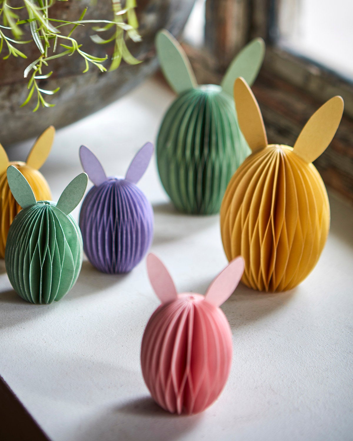 BUNNY Påskkanin i papper – Gul