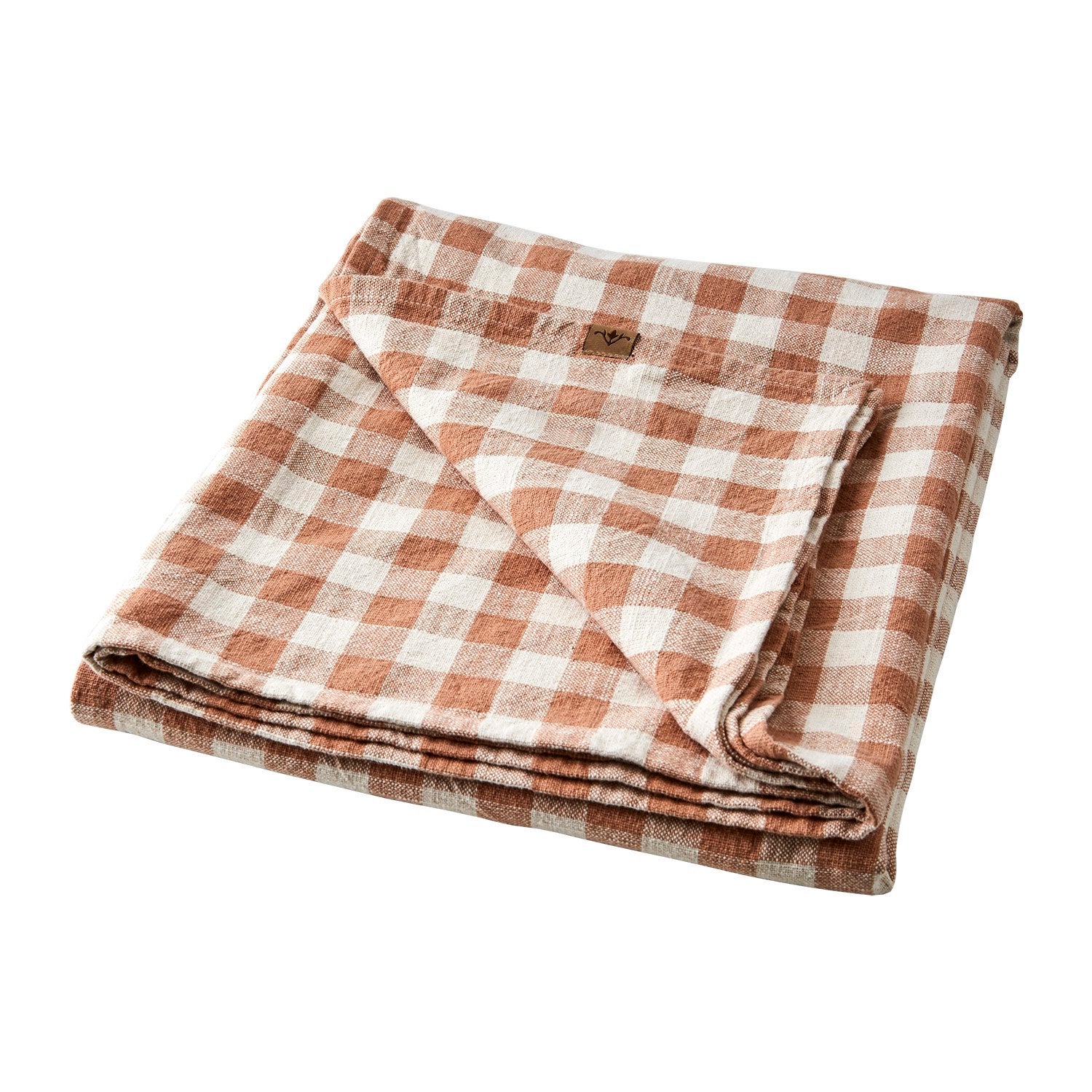 INGRID Bordsduk, Rostbrun/elfenben