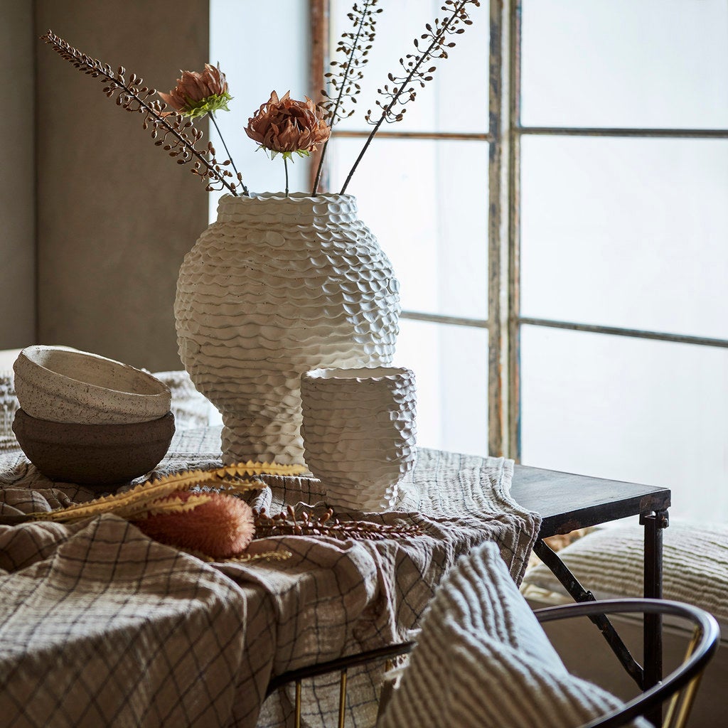 CREAM kruka L Ø31xH42 cm, elfenben