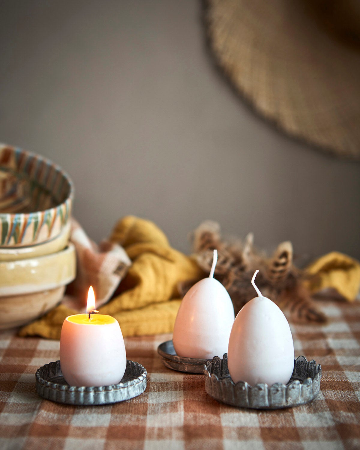 INGRID Bordsduk, Lila/elfenben