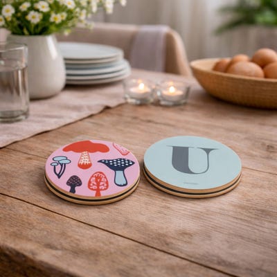 U – bokstavsunderlägg i trä