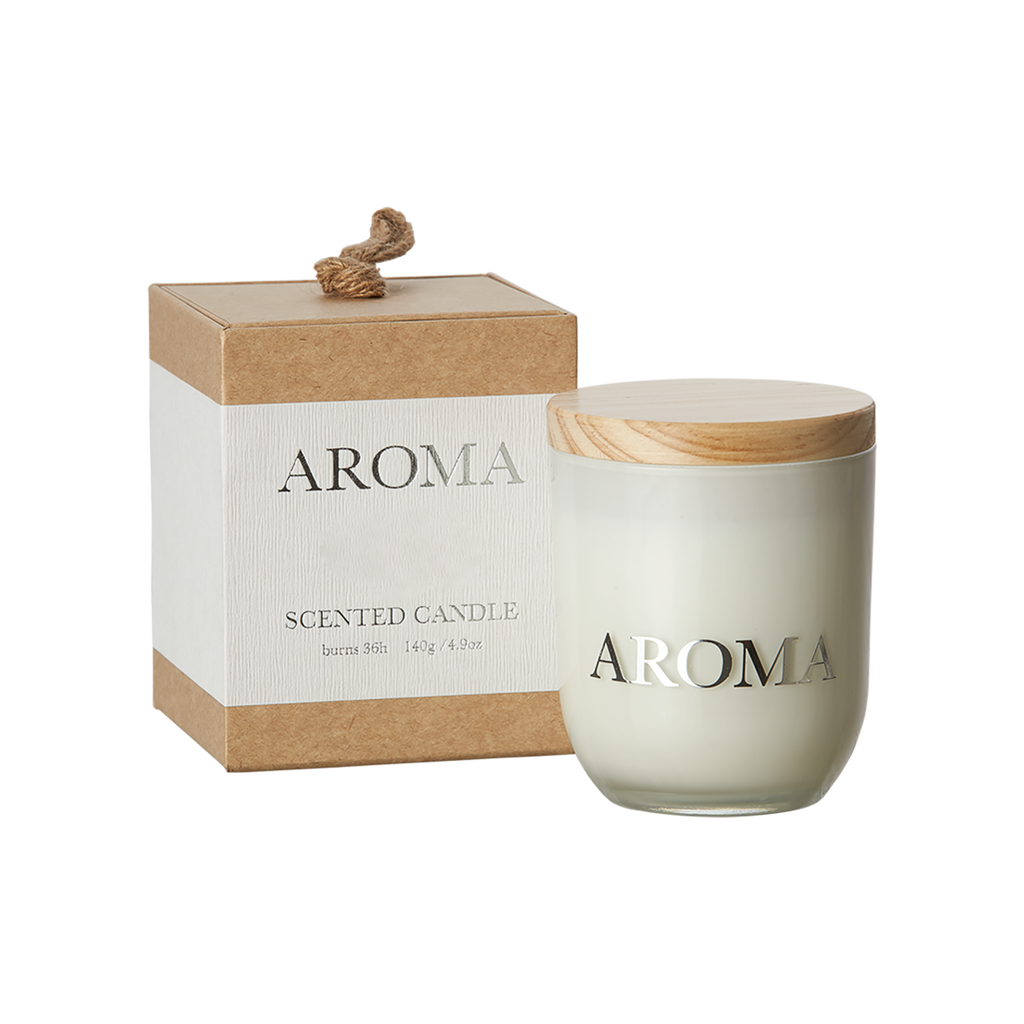 AROMA Doftljus M Persian orange & cassis, Brun/vit