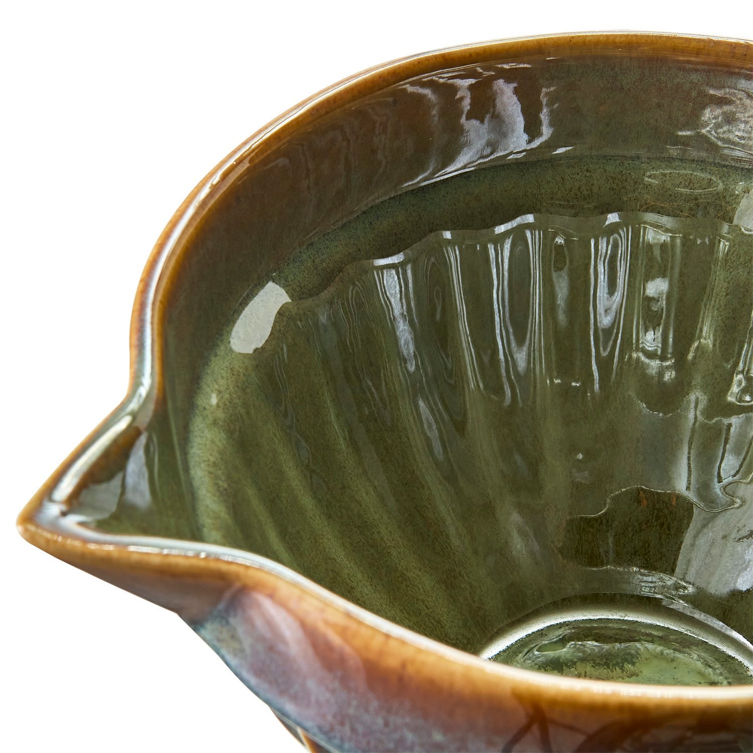 COSTA Skål med pip, Mörkgrön/brun