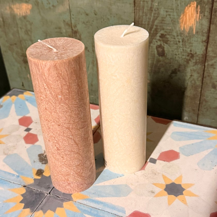 Olivvaxljus Ø6 cm – Vit, 18 cm