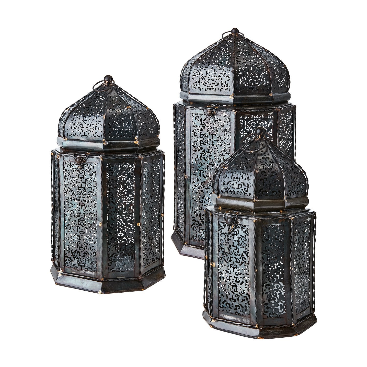 ORYX Lykta, set om 3, Svart