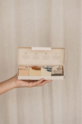 Azur Sample Set | 4 Natural Soap Bars | Handmade