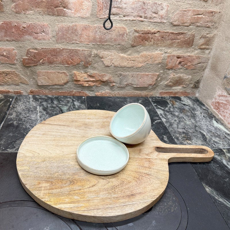 Sandfärgad smörbytta | Egen kollektion | Fransk keramiker